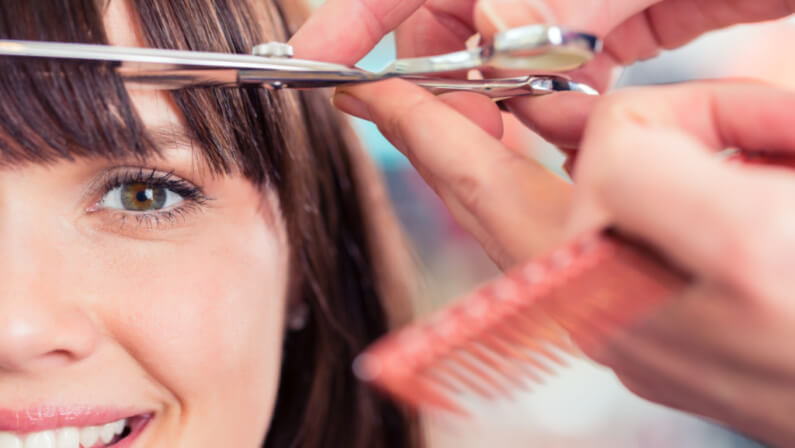 cutting of bangs