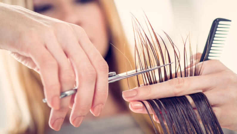 cutting with fine hair