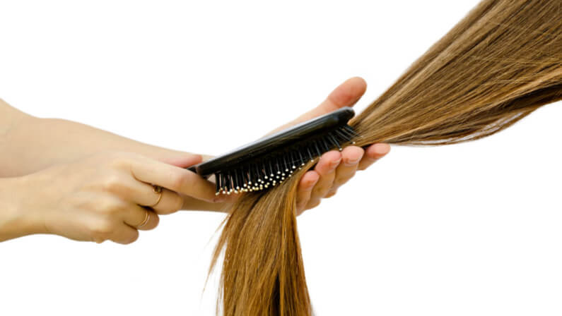 brushing hair extension